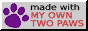 Small button: Made with my own two paws